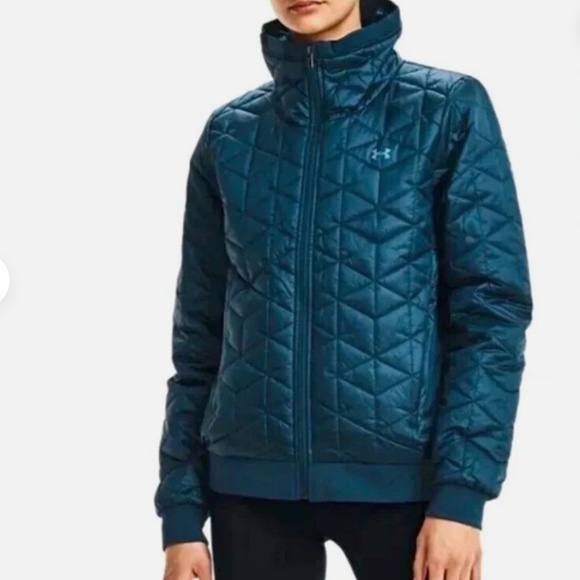 Under Armour Women's ColdGear Reactor Performance Jacket Sz L 1342792 Athleisure - Picture 1 of 16